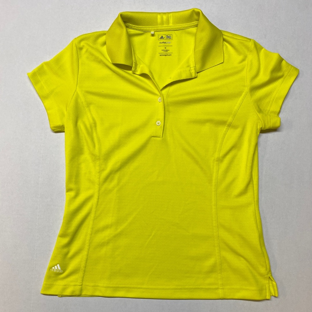 adidas Women's Yellow Button Down Shirt